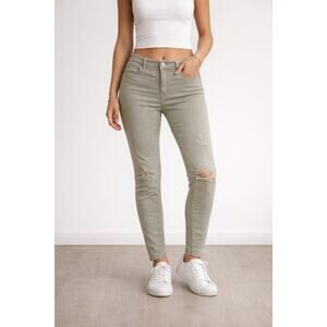 Tinseltown Tan Distressed Skinny Jeans Womens Size 13 Stretch